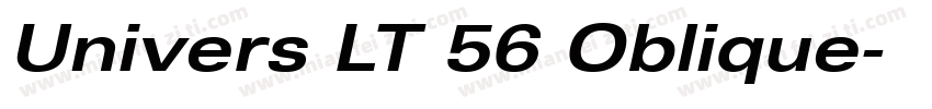 Univers LT 56 Oblique字体转换